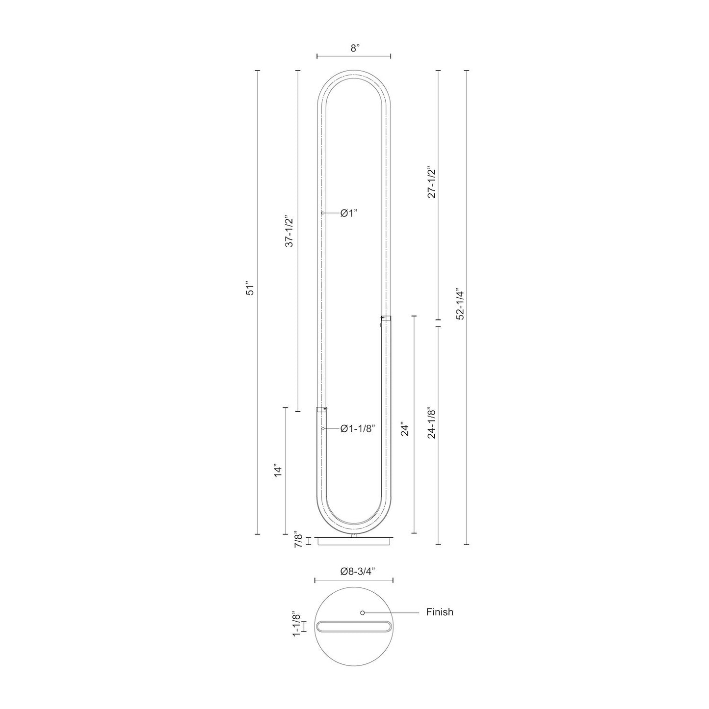 Huron 52-in Floor Lamp