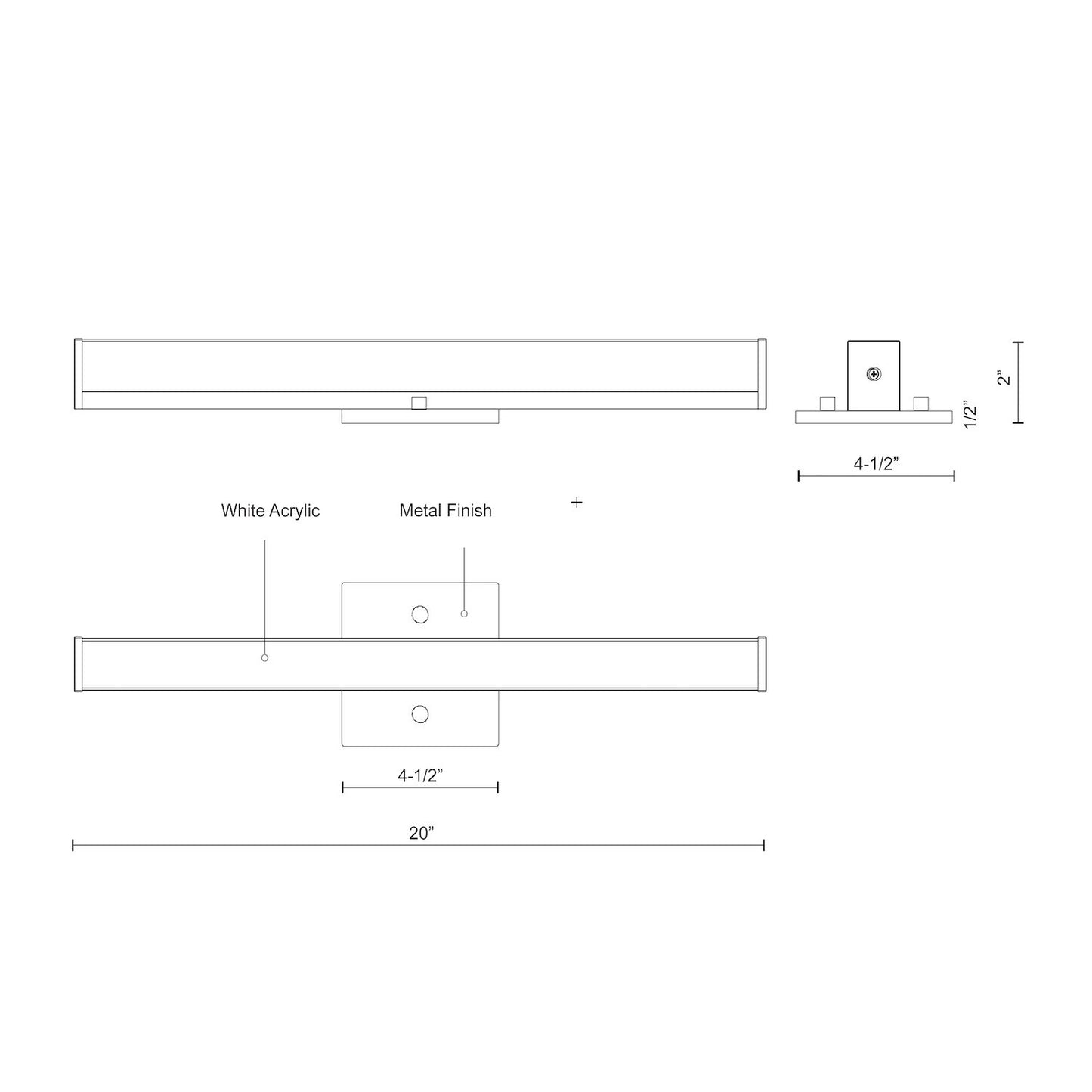 Jane-Slim 20-in Vanity Light