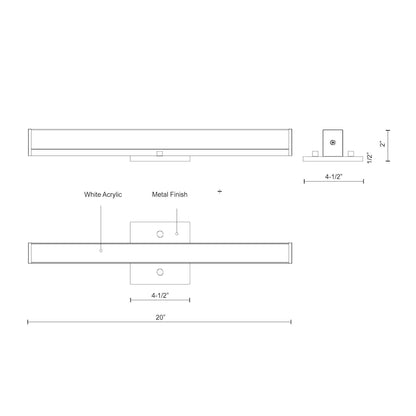 Jane-Slim 20-in Vanity Light