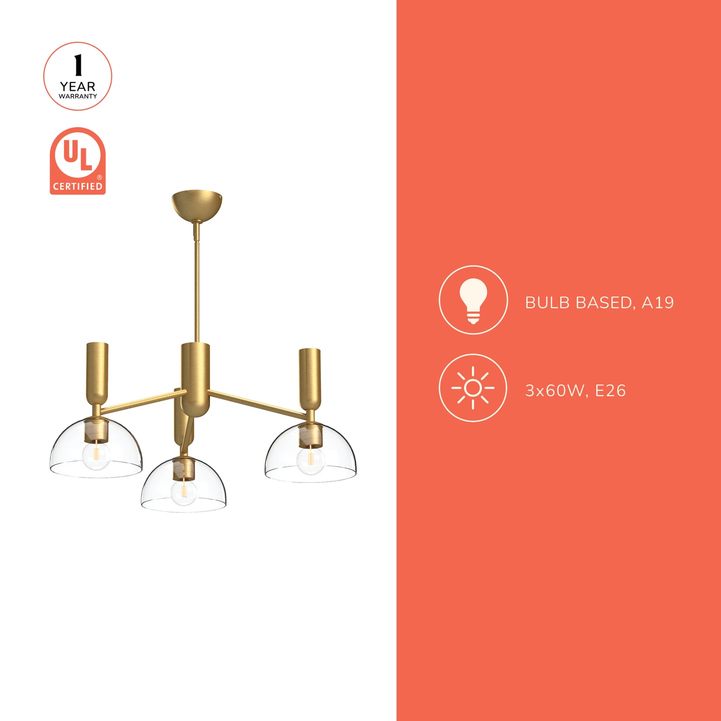 Jude 38-in Chandelier