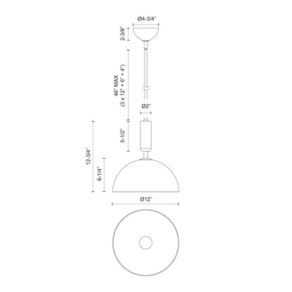 Jude 12-in Pendant