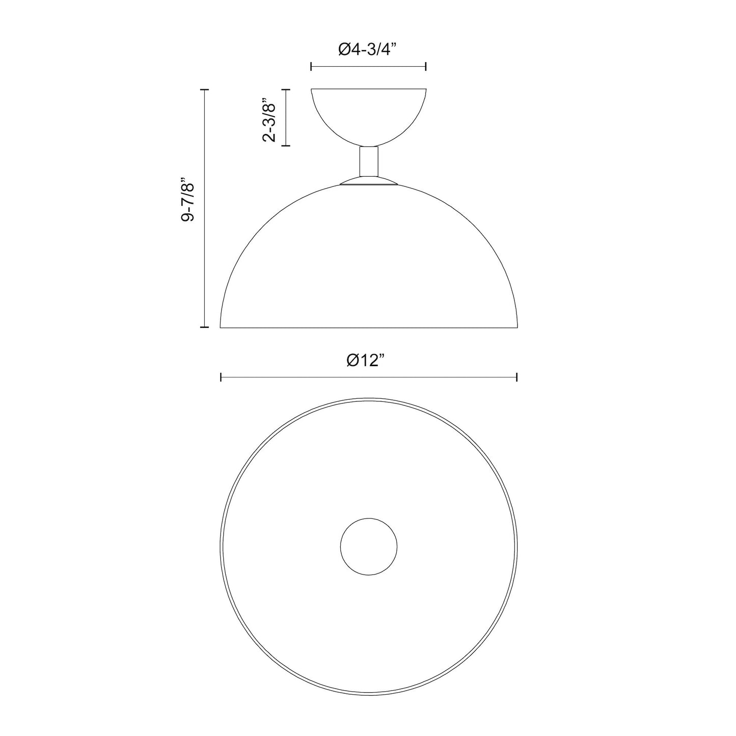 Jude 12-in Semi-Flush Mount