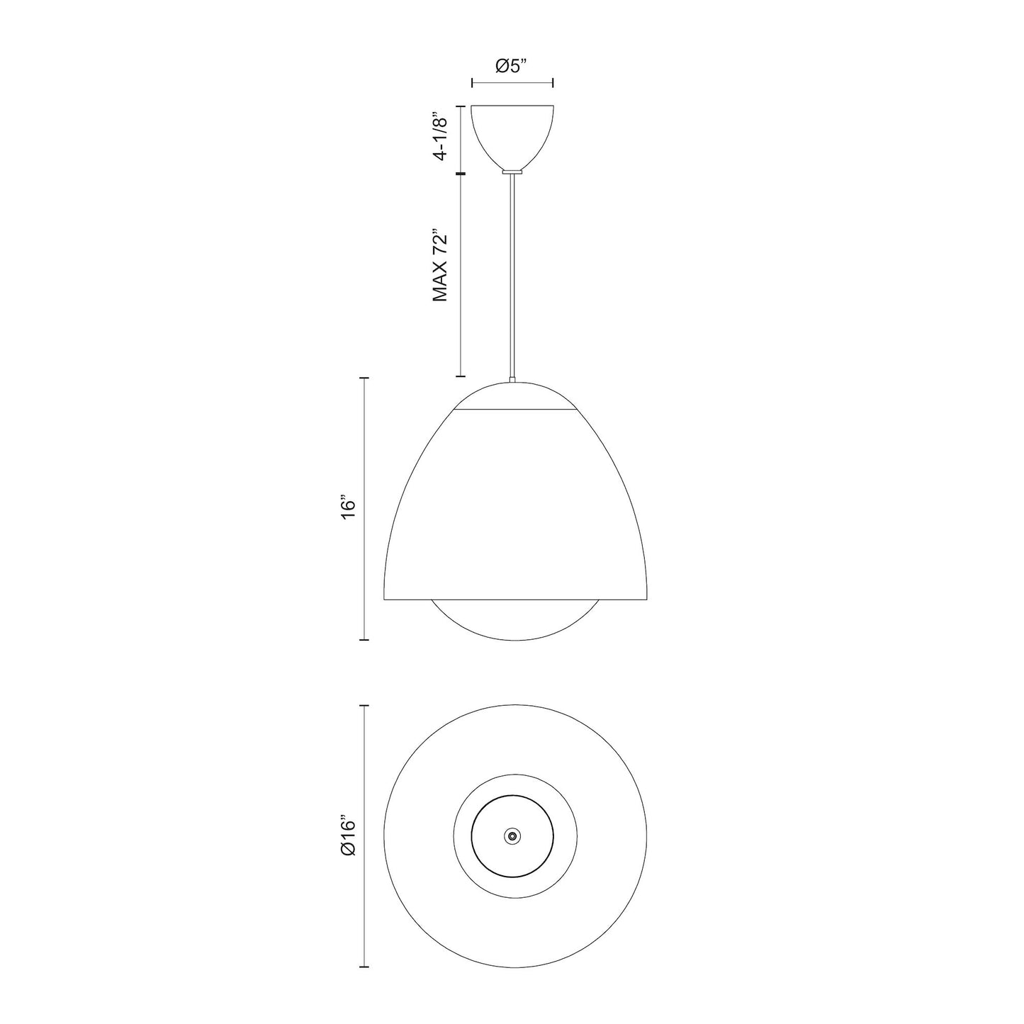 Kenji 16-in Pendant