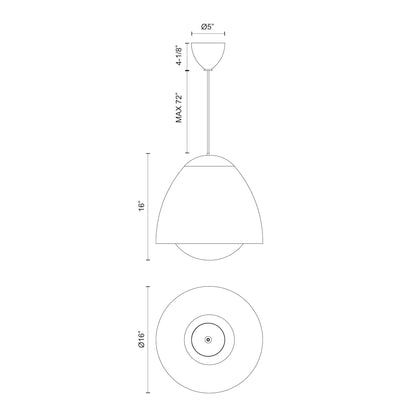 Kenji 16-in Pendant