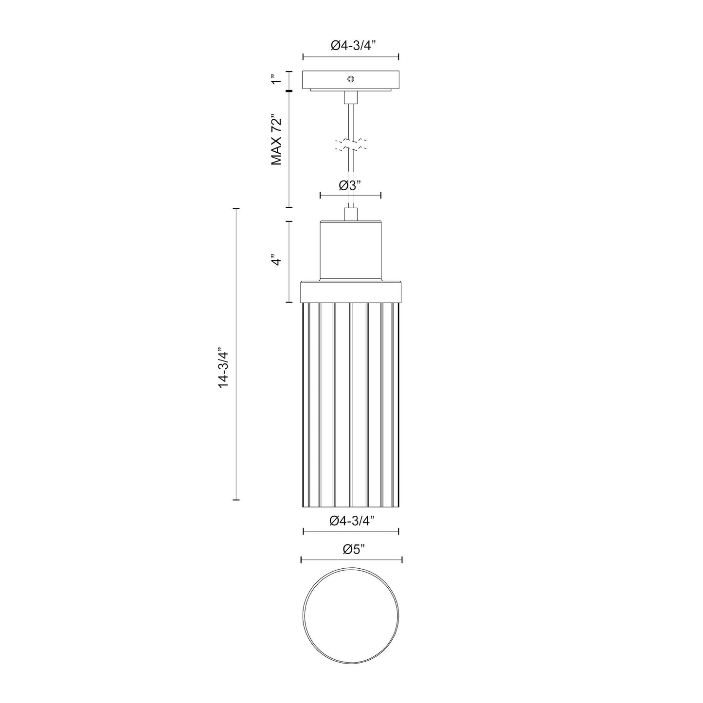 Kent 5-in Pendant