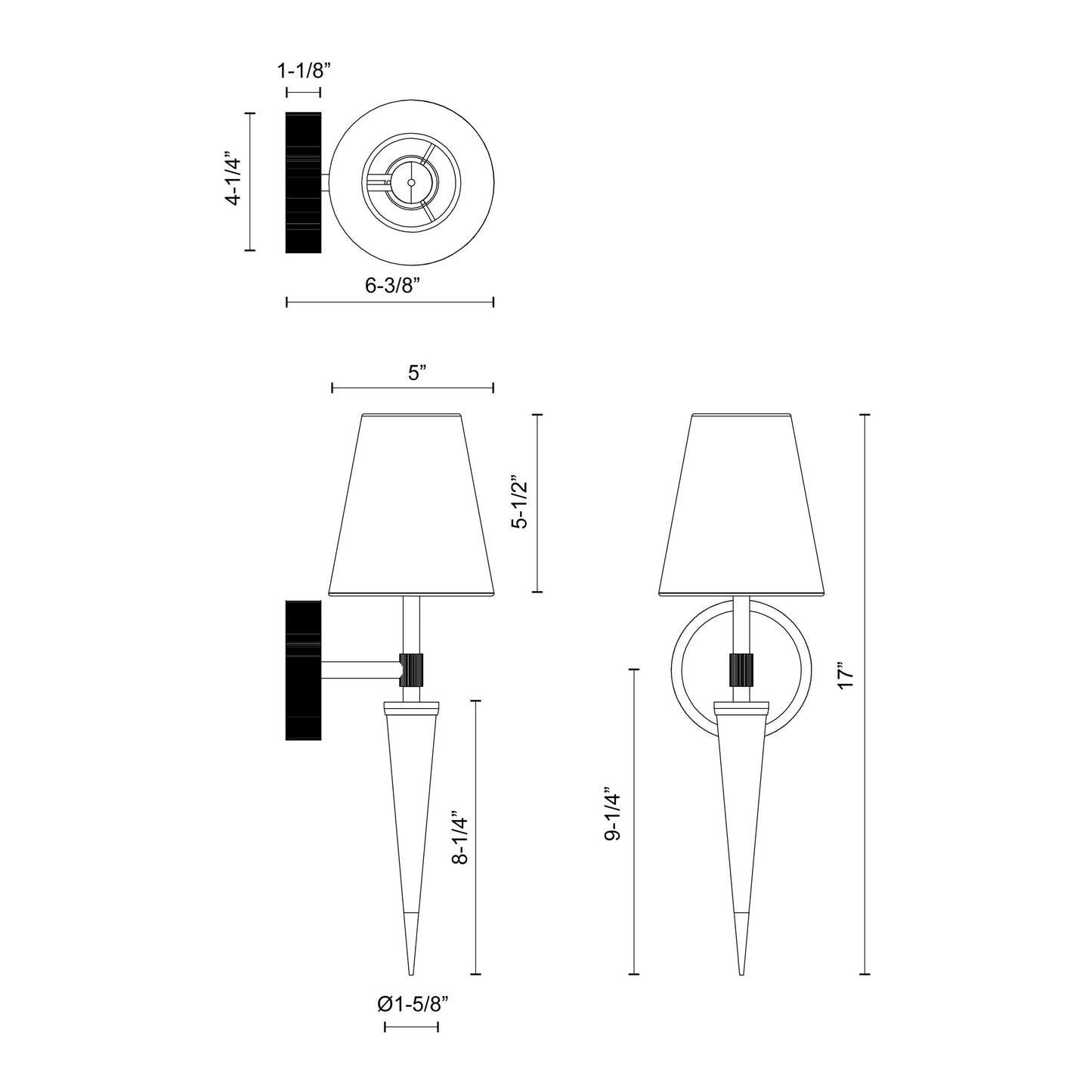 Kimpton 17-in Wall/Vanity Light