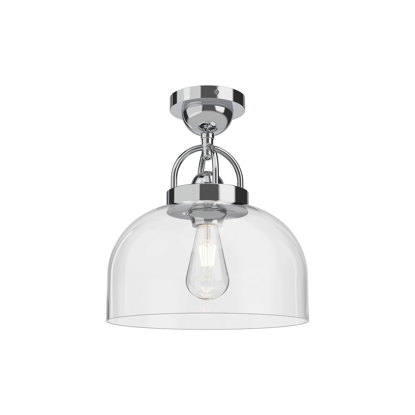 Lancaster 12-in Semi-Flush Mount