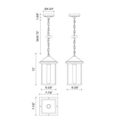 Larchmont 7-in Exterior Pendant