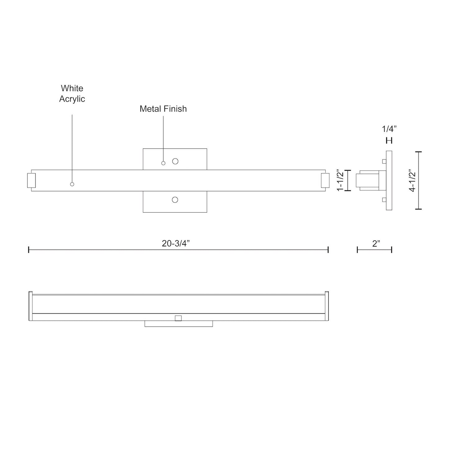 Latitude-Slim 21-in Vanity Light