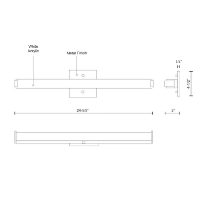 Latitude-Slim 25-in Vanity Light