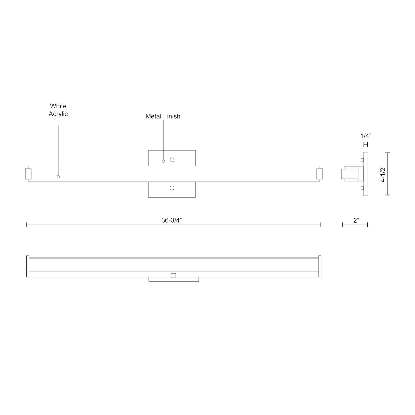 Latitude-Slim 37-in Vanity Light