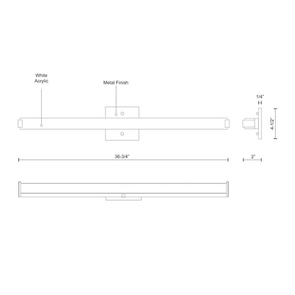 Latitude-Slim 37-in Vanity Light