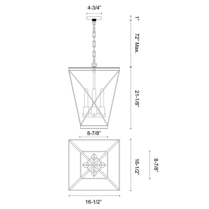 Lattice 16-in Pendant