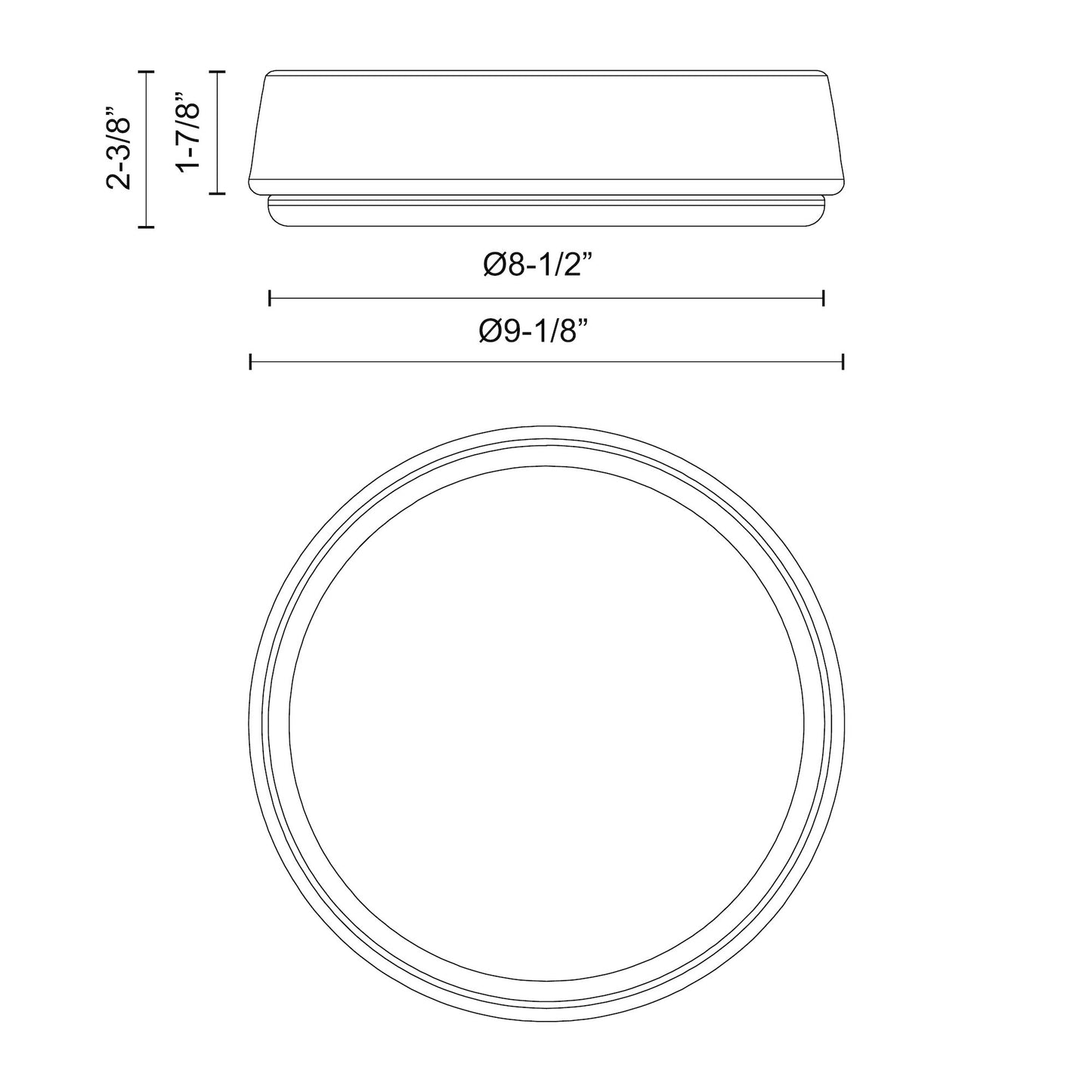 Laval 9-in Flush Mount