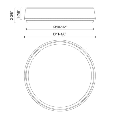 Laval 11-in Flush Mount