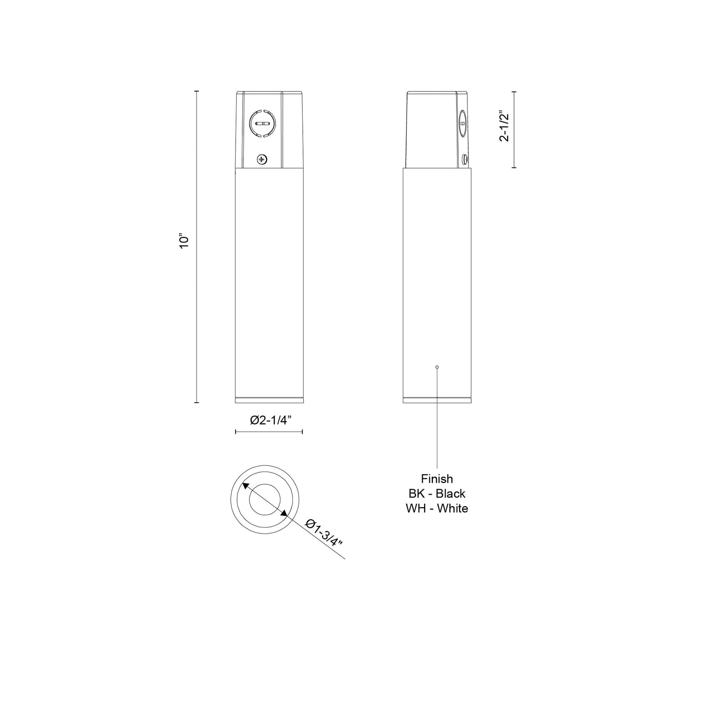 Lorna 10-in (2-in Dia.) Concrete Ceiling Mount