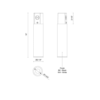 Lorna 10-in (2-in Dia.) Concrete Ceiling Mount