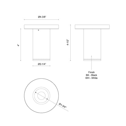 Lorna 4-in (2-in Dia.) Ceiling Mount