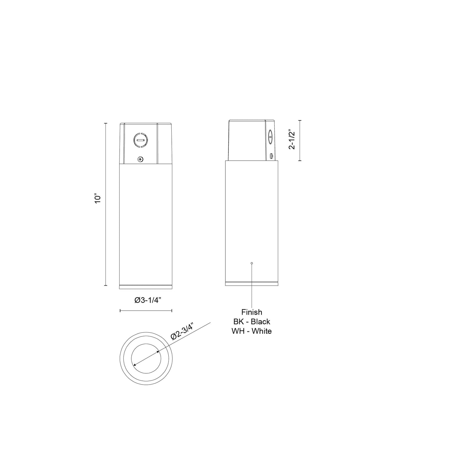 Lorna 10-in (3-in Dia.) Concrete Ceiling Mount