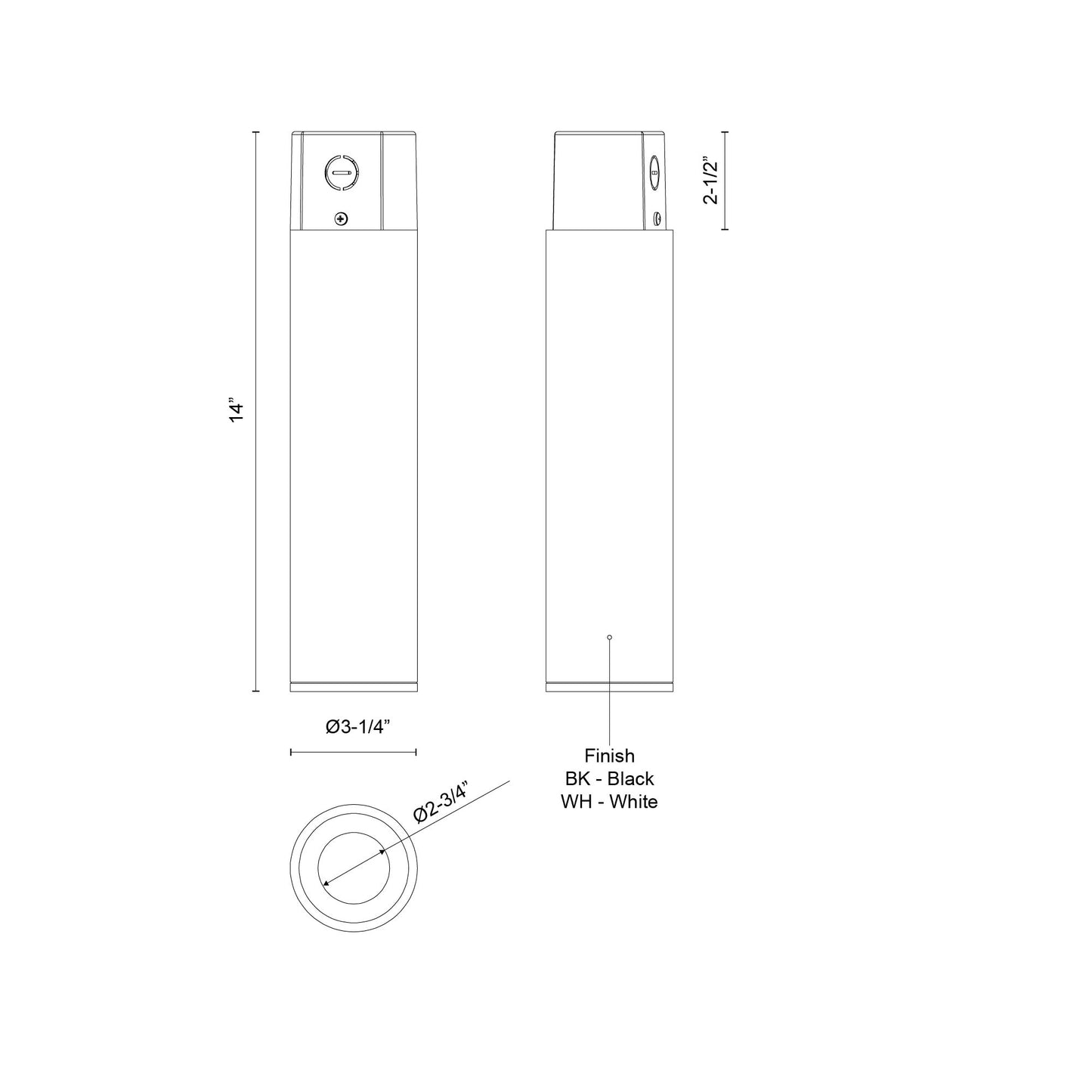 Lorna 14-in (3-in Dia.) Concrete Ceiling Mount