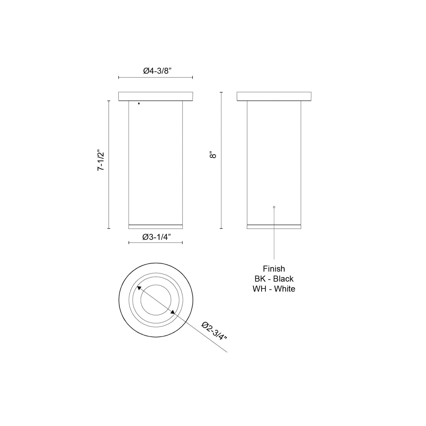 Lorna 8-in (3-in Dia.) Ceiling Mount