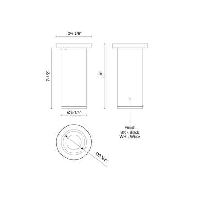 Lorna 8-in (3-in Dia.) Ceiling Mount