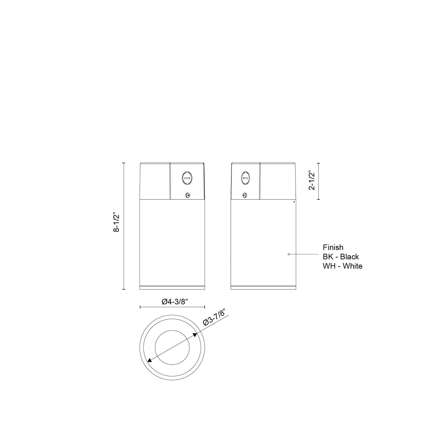 Lorna 8-in (4-in Dia.) Concrete Ceiling Mount