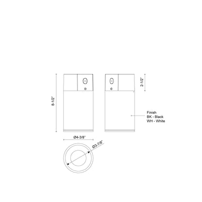 Lorna 8-in (4-in Dia.) Concrete Ceiling Mount