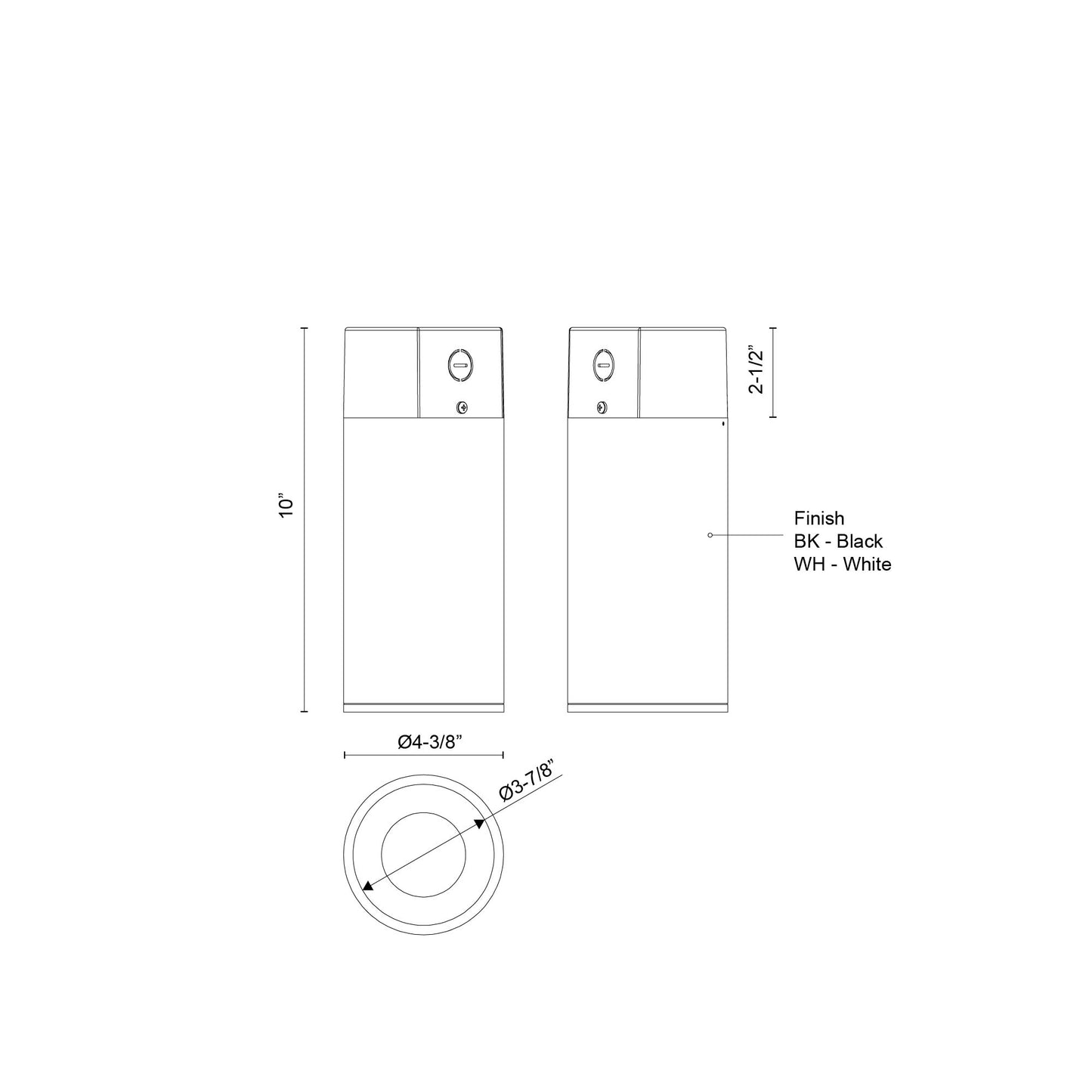 Lorna 10-in (4-in Dia.) Concrete Ceiling Mount