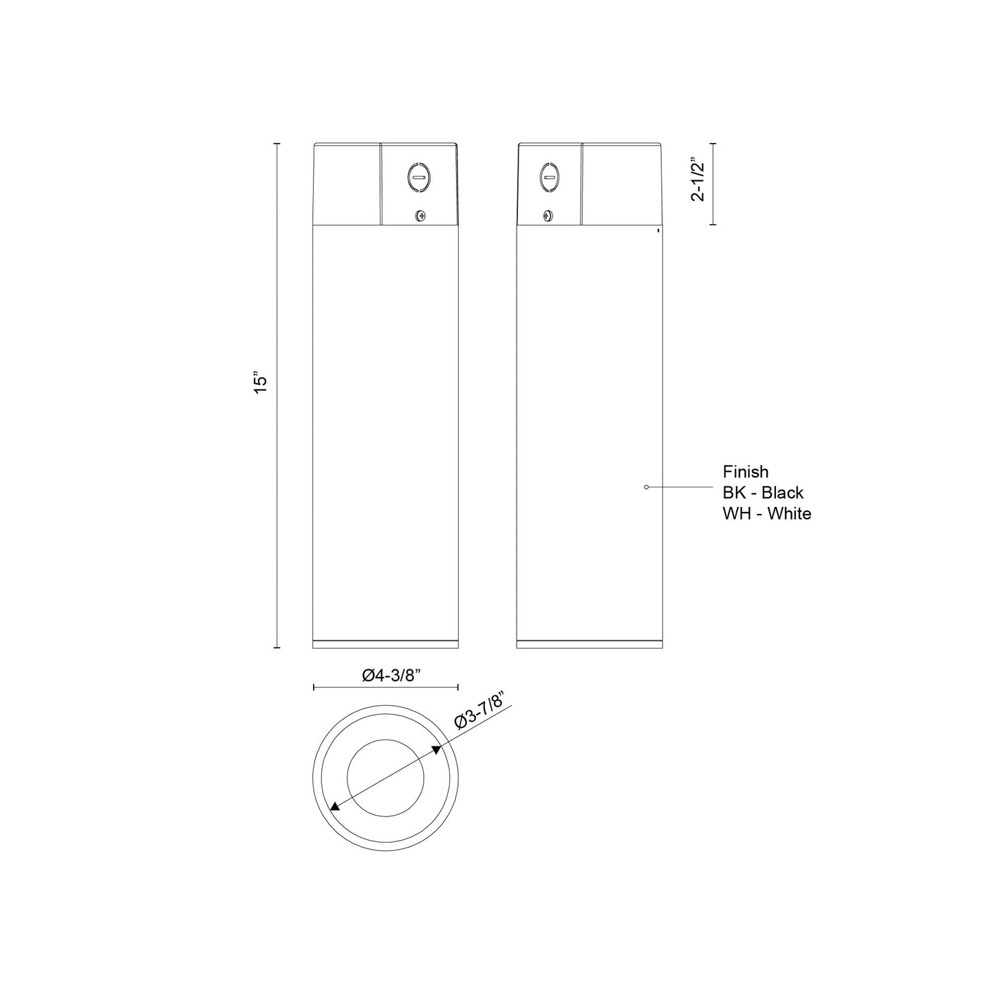 Lorna 15-in (4-in Dia.) Concrete Ceiling Mount