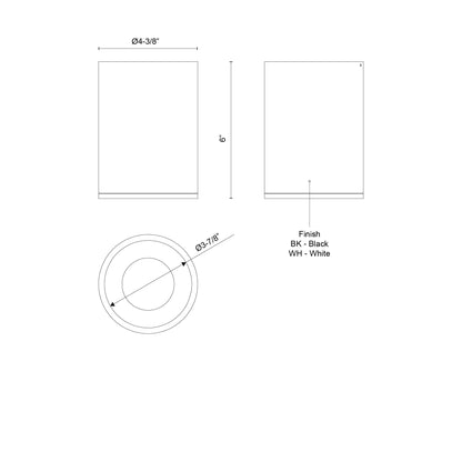 Lorna 6-in (4-in Dia.) Flush Mount