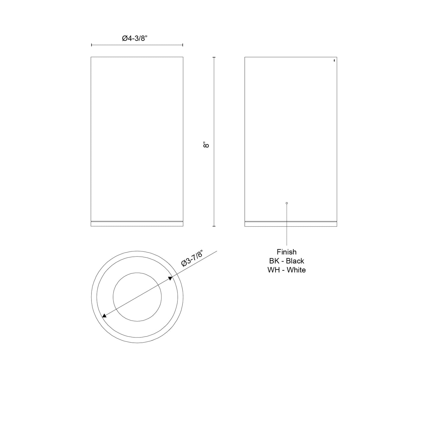 Lorna 8-in (4-in Dia.) Flush Mount