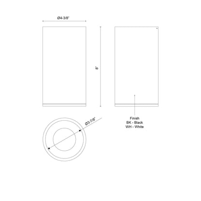 Lorna 8-in (4-in Dia.) Flush Mount