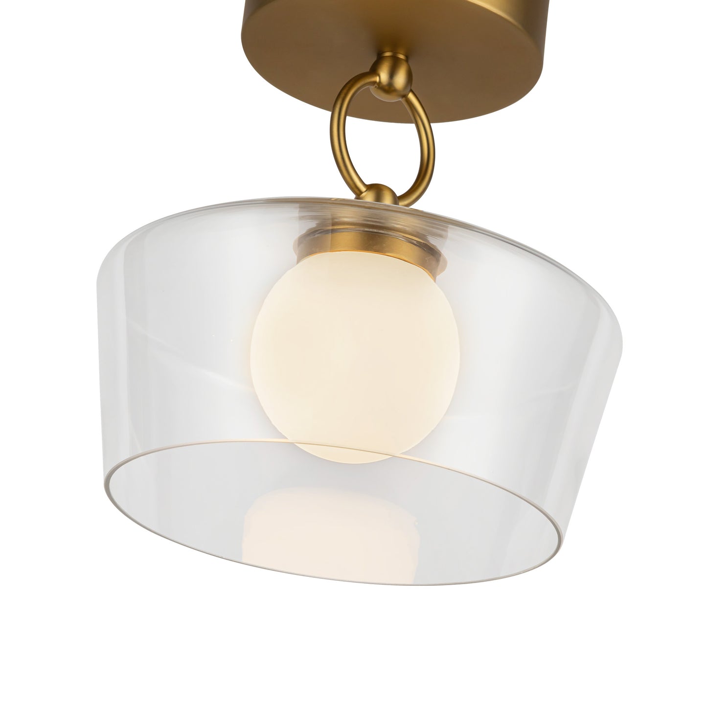 Leota 8-in Semi-Flush Mount