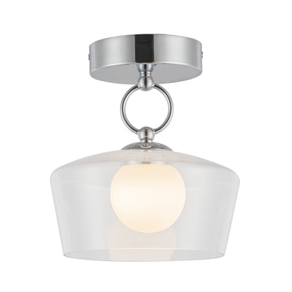 Leota 8-in Semi-Flush Mount