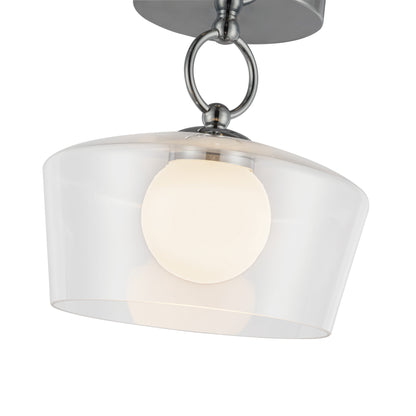 Leota 8-in Semi-Flush Mount