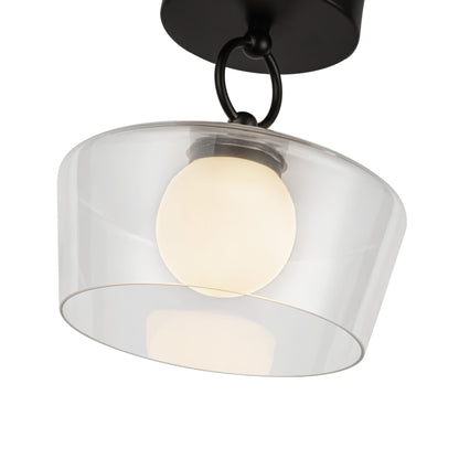 Leota 8-in Semi-Flush Mount