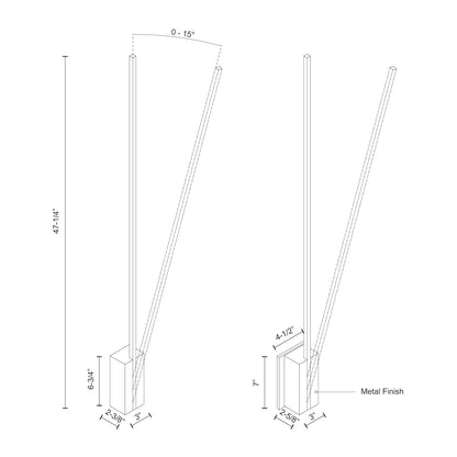 Lever 48-in Wall Sconce