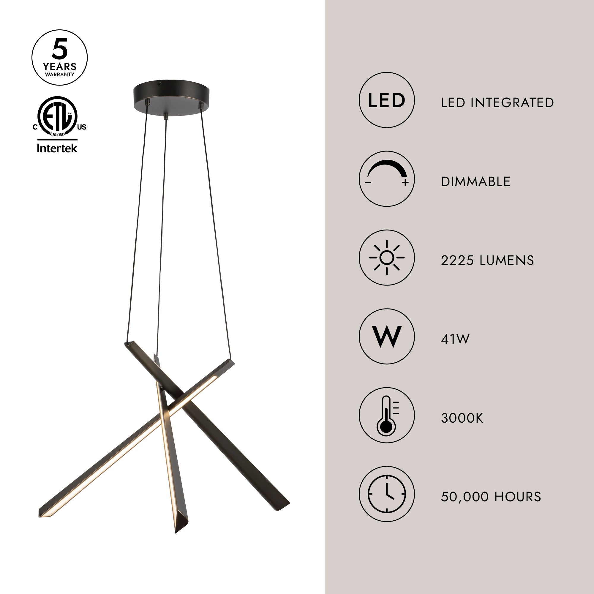 Lex 27-in Chandelier – Kuzco Lighting
