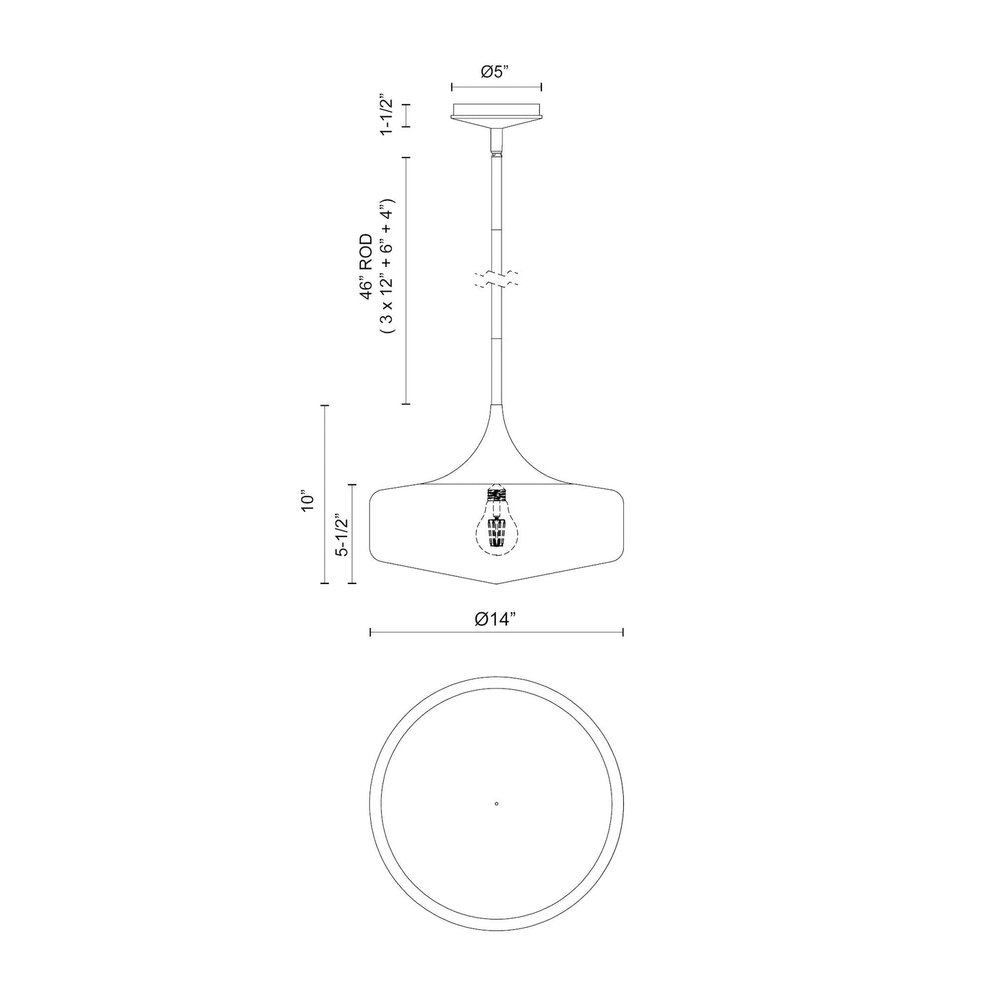 Lincoln 14-in Pendant