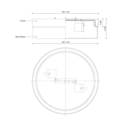 Lomita 12-in Flush Mount