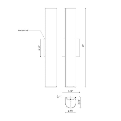 Longitude 20-in Vanity Light