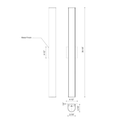 Longitude 36-in Vanity Light