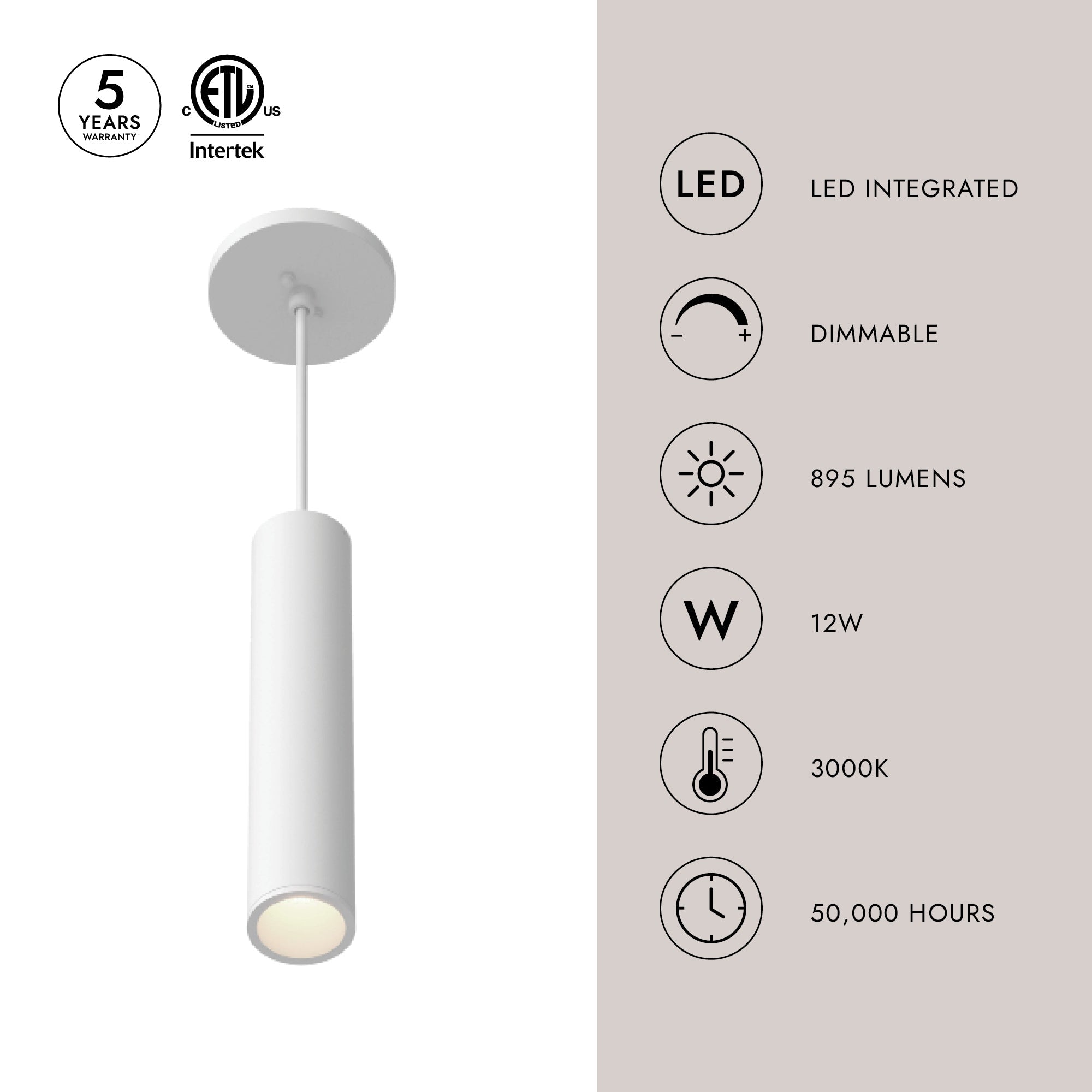 Lorna 12-in (2-in Dia.) Pendant – Kuzco Lighting