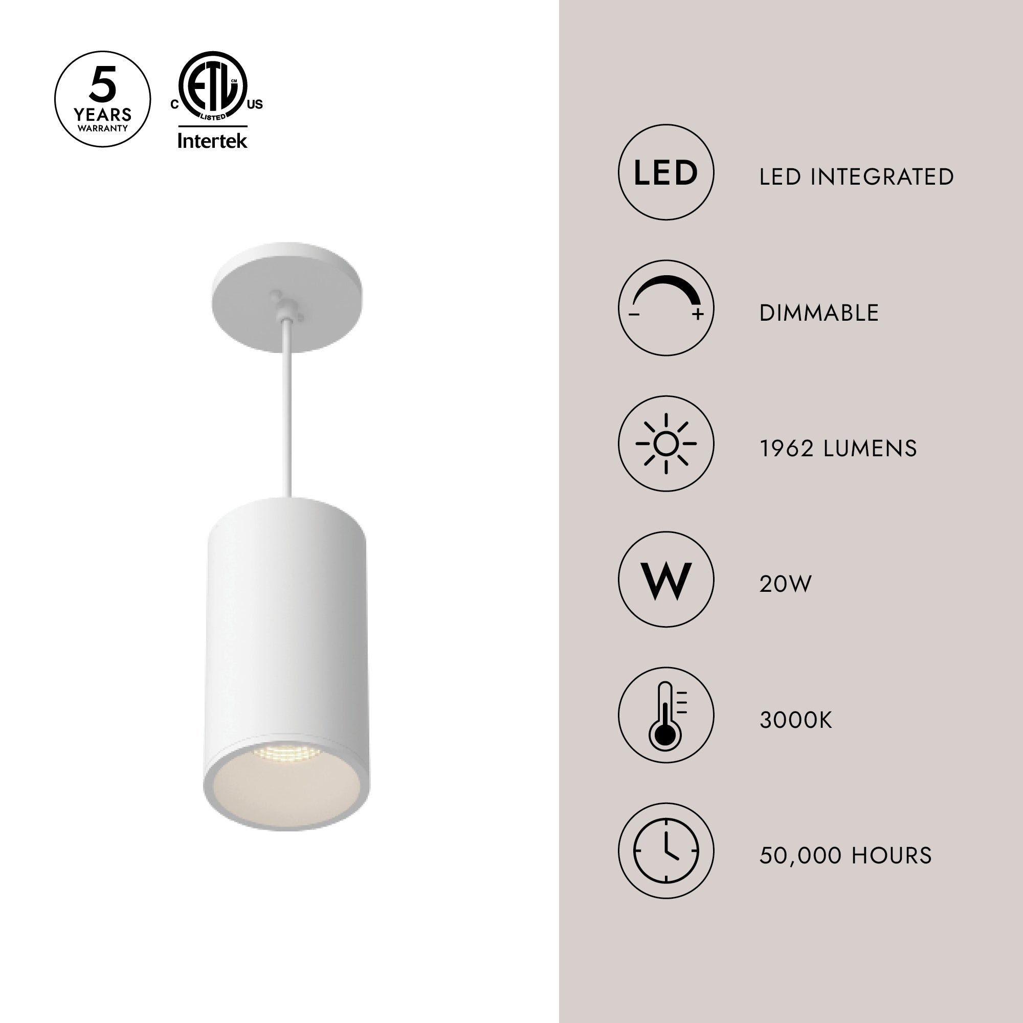 Lorna 8-in (4-in Dia.) Pendant – Kuzco Lighting