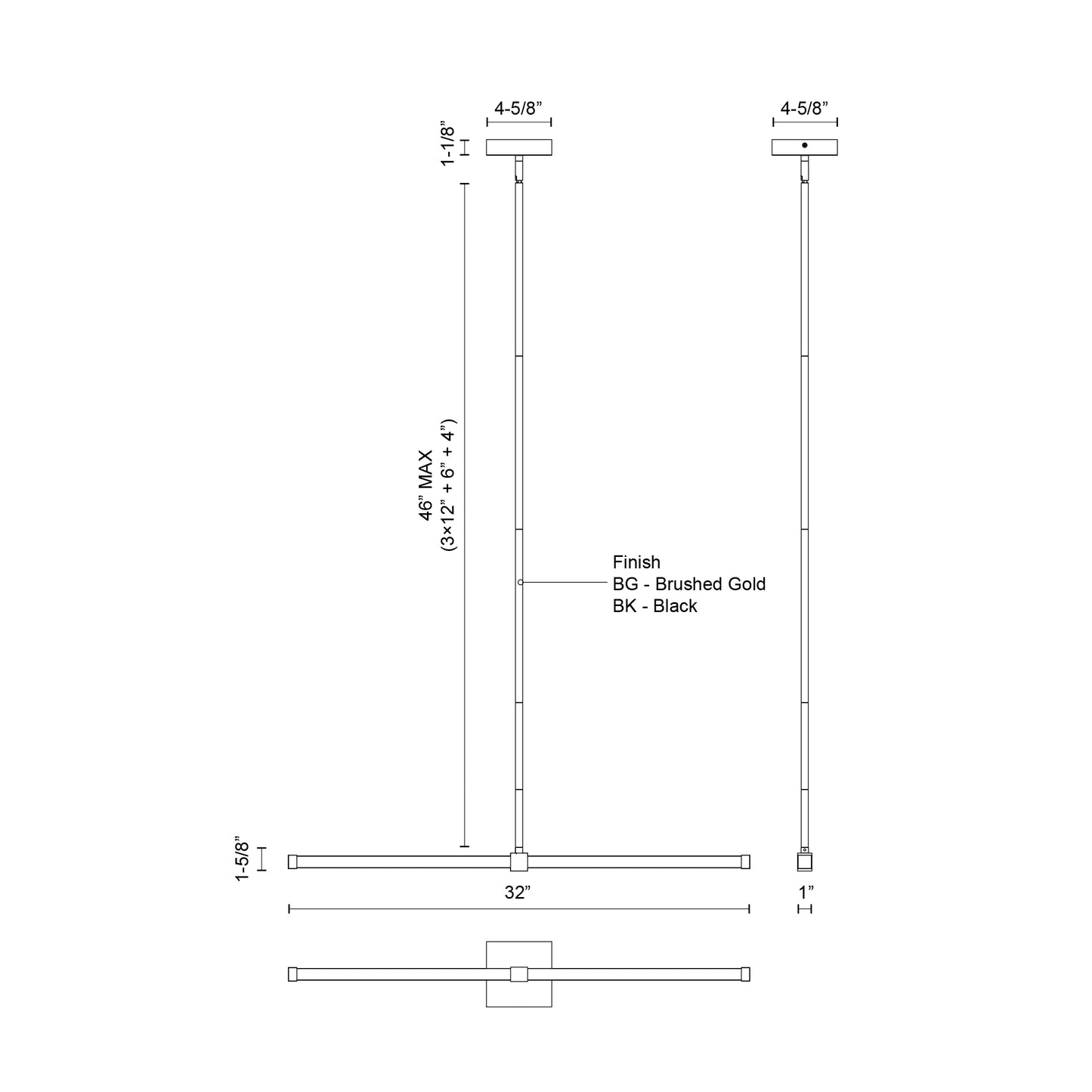 Blade 32-in Linear Pendant