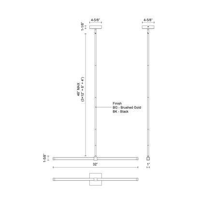 Blade 32-in Linear Pendant