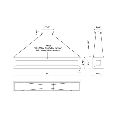 Morina 42-in Linear Pendant