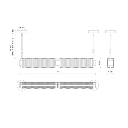 Alai 47-in Linear Pendant