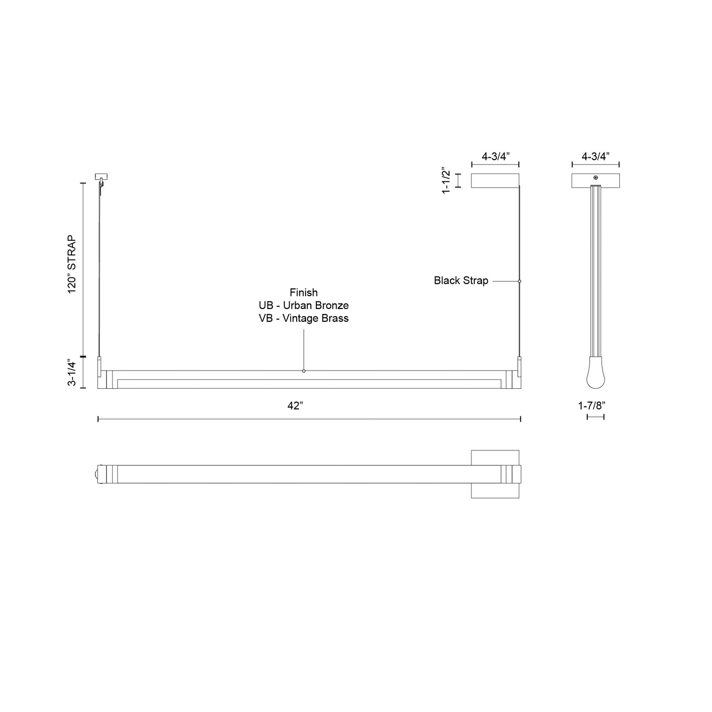 Laurence 41-in Linear Pendant